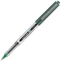 Roller Eye Micro UB-150 - bille fine de 0,5 mm - corps argent - encre verte - Lot de 2