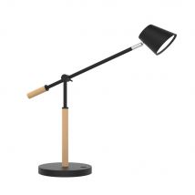 Lampe de bureau LED Unilux Vicky 9W - 50 000h - Noir et Hêtre