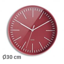 Horloge Tendancia à quartz - diamètre 30 cm - rouge brique