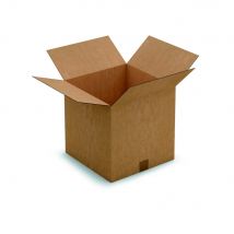 Caisse Américaine Raja Carton Simple Cannelure - L.int. 35 X L.35 X H.35 Cm - Kraft Brun - Lot De 25