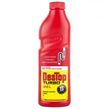 Gel Turbo Destop avec javel - débouche et désinfecte - formule concentrée - 1 litre