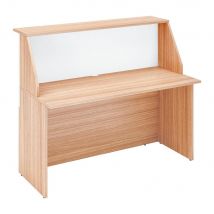 Module haut de banque d'accueil Yucca - L 140 - noyer naturel,blanc