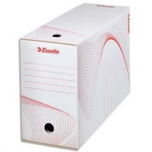 Boîte à archives Esselte - dos de 15 cm - carton ondulé kraft blanc - conditionnement en caisse carton - Lot de 50