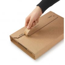 Étui Emballage Postal Carton Brun Raja Avec Fermeture Adhésive - 31 X 22 Cm Pour Format A4 Cadre, Tableau - Lot De 25