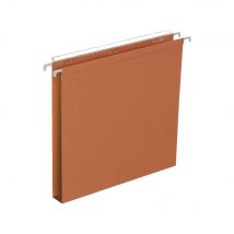 Dossier Suspendu Budget Pour Tiroirs - En Kraft 225 G/m2 - Volet D'Agrafage - Fond V - Orange
