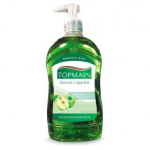 Savon liquide Topmain pour les mains parfum pomme - Flacon pompe 500 ml - Lot de 2