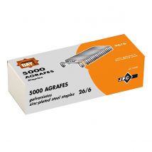 Agrafes 26/6 - galvanisées - boîte de 5000