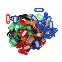 Porte-clés à étiquette Pavo - plastique - couleurs assorties - sachet de 100