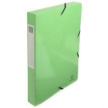 Boîte de classement Exacompta Iderama - carte pelliculée 7/10e - dos 4 cm - vert - Lot de 8