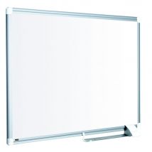 Tableau blanc Bi-Office Maya New Generation - surface en acier laqué - magnétique - cadre en aluminium gris - 1800 x 900 mm