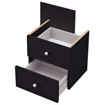 Bloc tiroirs multicases - noir - lot de 2