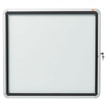 Vitrine d'extérieur Nobo porte-battante fond magnétique - 6 feuilles A4 - dimensions L69 x H75,5 x P4,5 cm