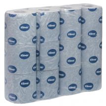 Rouleau de papier toilette Kleenex - double épaisseur - 250 feuilles - 95 mm - blanc - paquet 12 rouleaux