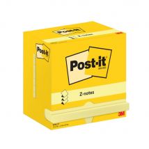 Z-Notes Post-it - format 76 x 127 mm - jaune - lot de 12 bloc de 100 feuilles