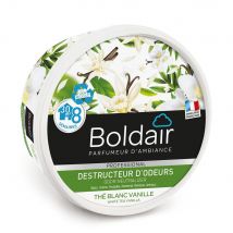 Destructeur d'odeurs en gel - Boldair - parfum thé blanc Vanille- pot 300 g