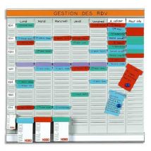 Planning à fiches Acco en T Office Planner - 7 bandes de 24 fiches