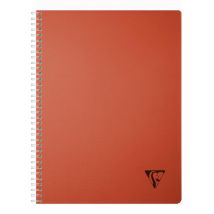 Cahier À Spirale Clairefontaine Linicolor A4 21 X 29,7 Cm - 90g - Petits Carreaux 5x5 - 180 Pages - Rouge