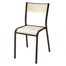 Chaise scolaire - couleur hêtre - finition noir - Lot de 4