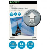 Pochettes De Plastification Leitz A4 Ilam Udt - Transparente - Epaisseur : 100 Microns Par Face - Boîte De 100