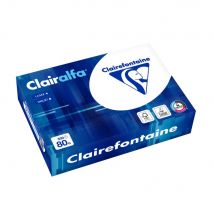 Papier Clairalfa - extra-blanc - 80 g - A5 - Ramette Papier de 500 feuilles - Lot de 10