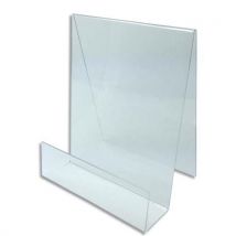 Chevalet Deflecto - pour documents A4 à poser - en PMMA - vertical - L19 x H29 x P18 cm