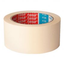 Ruban adhésif d'emballage tesapack PVC 55 microns - 50 mm x 66 m - blanc - rouleau 100 mètres - Lot de 6