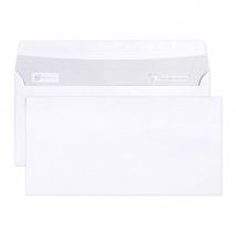 Enveloppe extra blanche Clairefontaine 114 x 229 mm 80g sans fenêtre - bande autoadhésive - paquet de 50