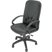 Fauteuil de direction Aden - en simili cuir avec accoudoirs