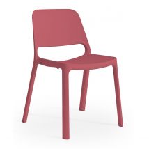 Chaise de réunion & visiteur Uma en nylon - rouge - Lot de 4