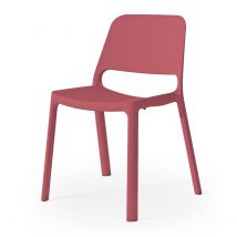 Chaise de réunion & visiteur Uma en nylon - rouge - Lot de 4