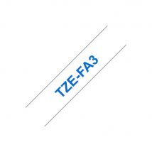 Ruban TZEFA3 -Brother - Ruban d'impression - bleu/blanc laminé - 12 mm x 3 m