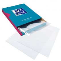Pochette perforée A4 - PVC 8/100e - transparente - paquet 100 unités