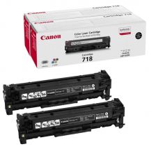Pack 2 cartouches laser Canon 718 BK noires