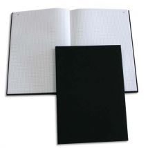 Registre toilé folioté 1 à 300 - format 32x25 cm - 300 pages quadrillé 5x5 - coloris noir