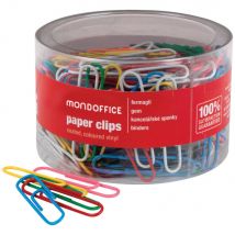 Boîte De 100 Trombones 25 Mm - Coloris Assortis - Paquet 100 Unités - Lot De 2
