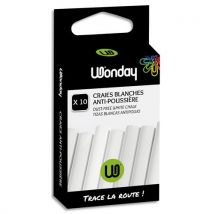 Craies anti-poussière - coloris blanc - boite de 10