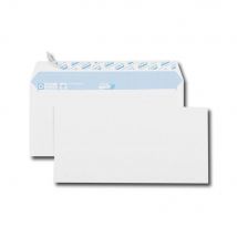 Enveloppe blanche DL GPV 110 x 220 mm 90g sans fenêtre - autocollante bande protectrice - Lot de 50