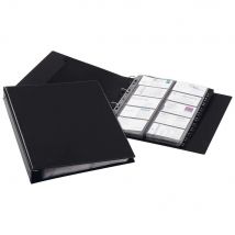 Porte-cartes Durable Visifix Economy - 400 compartiments - 12 parties - pré-imprimé : A-Z - avec index alphabétique - noir