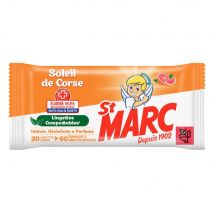 Lingettes nettoyantes antibactériennes St Marc - Soleil de Corse - Paquet de 30 extra-larges - Lot de 2