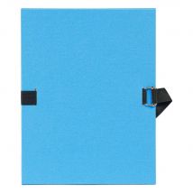 Chemise à dos extensible avec sangle - format 24 x 32 - qualité toilée - Coloris Bleu clair - Lot de 2