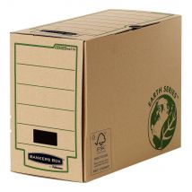 Boîte archives Bankers Box Earth Series - carton dos 20 cm - pour format A4 -210 x 297 mm, H. 255 mm x l. 205 mm x P. 319 mm - Kraft naturel - 100% 