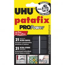 Pastilles adhésives repositionnables - Uhu Patafix PROPower - ultra-fortes - intérieur et extérieur - anthracite