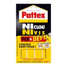 Pastilles adhésives extra-fortes Fix & Defix de Pattex - pochette de 10