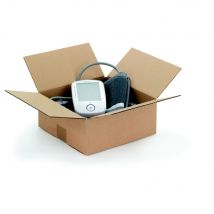 Caisse Américaine Raja Carton Simple Cannelure - L.int. 25 X L.25 X H.10 Cm - Kraft Brun - Lot De 25