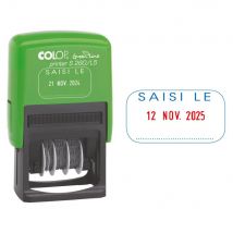 Tampon dateur Colop Printer Green line S 260L - formule "Saisi le"