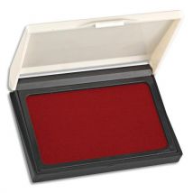 Tampon encreur réencrable - 10.5x6.5cm - rouge