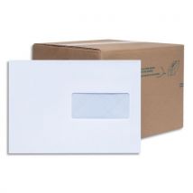 Enveloppes La Couronne - DL 162 x 229 mm - fenetre 45 x 100 mm - auto-adhésive - 80g - blanc - boîte de 200