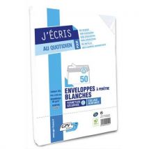 Enveloppes 162 x 229 GPV - blanches - fenêtre 45 x 100 - auto-adhésives - 80g - paquet de 50