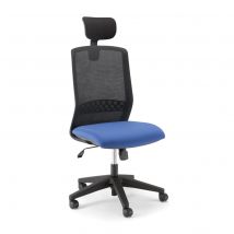 Siège Walden avec têtière- résille , tissu bleu M1- 112 à 124 cm de hauteur
