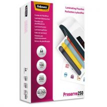 Pochettes Fellowes - A4 - 250 microns - boîte de 100